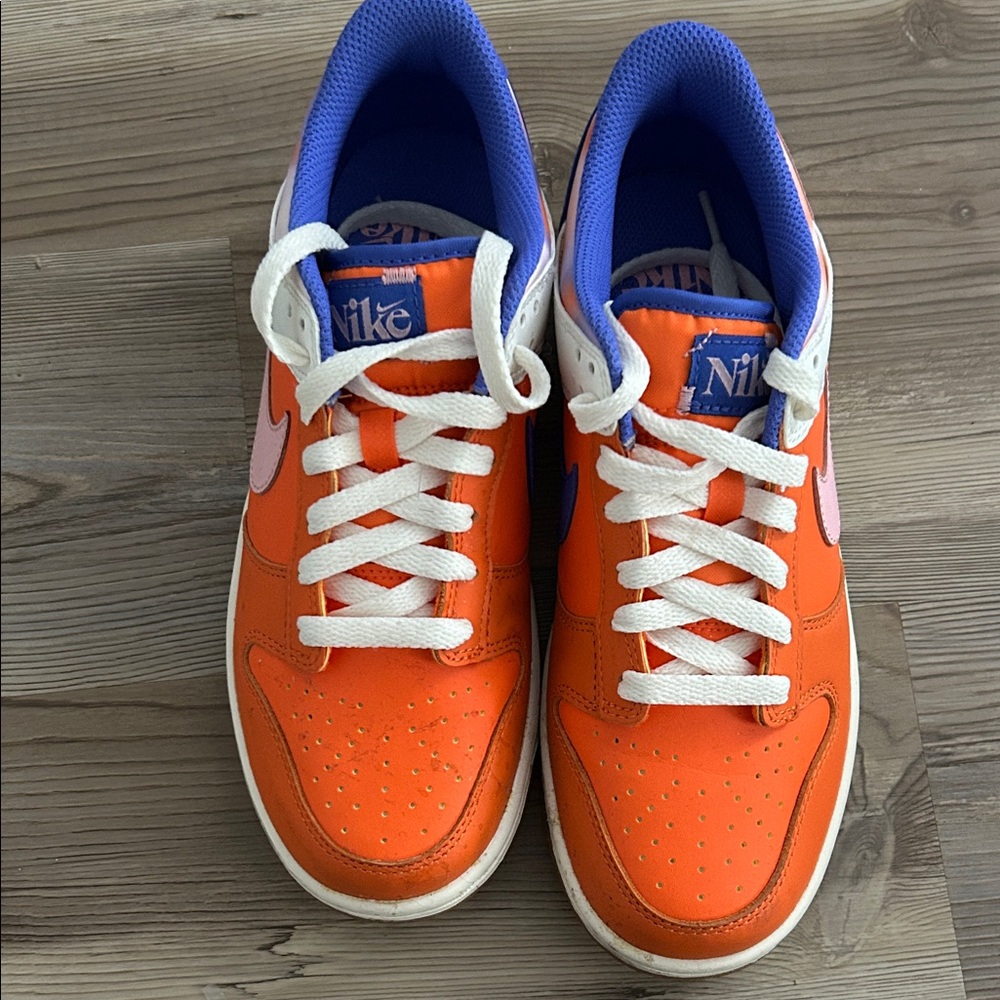 Nike Bright Orange and Purple Shoes